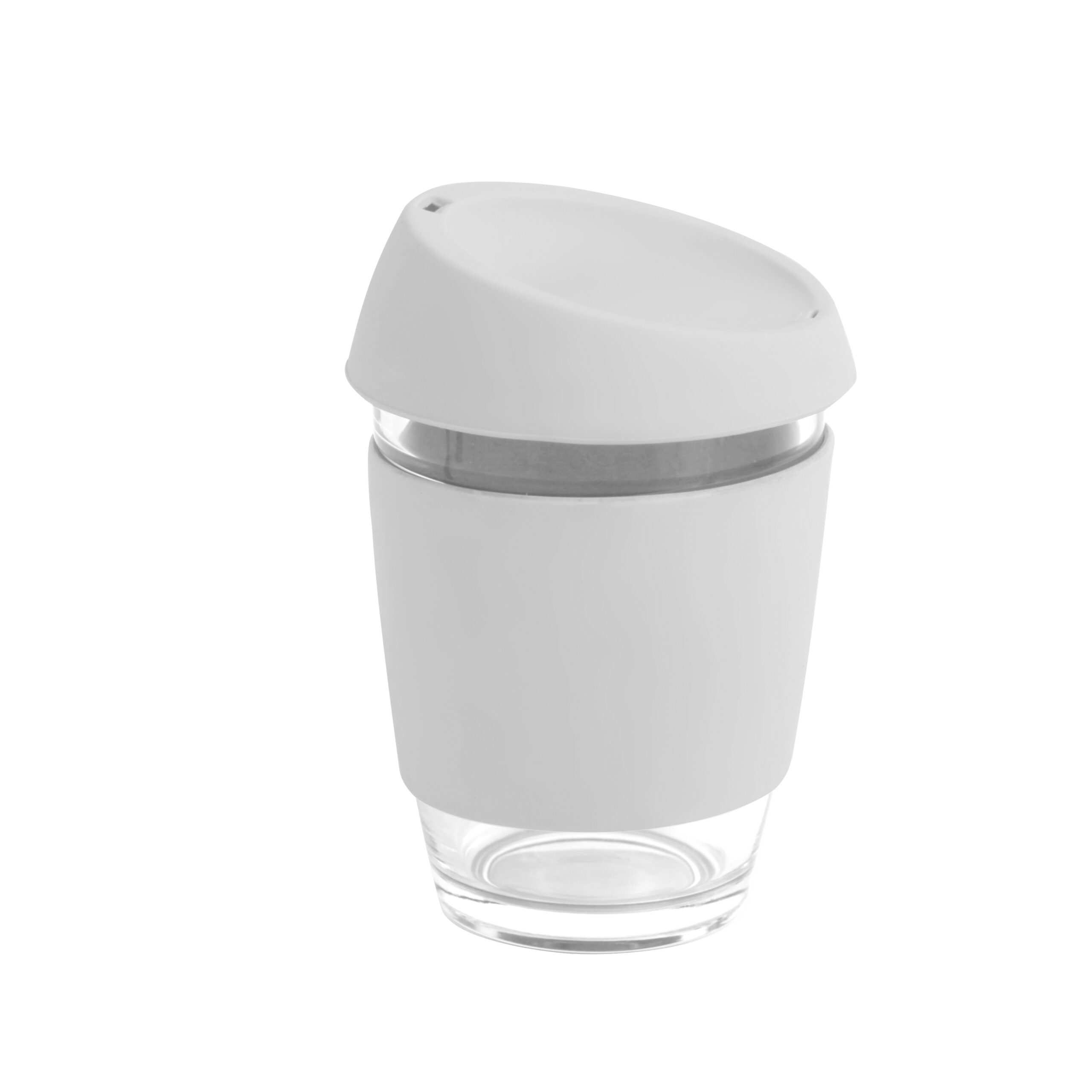 Moama Glass Coffee Cup – 350Ml With Silicon Lid And Band