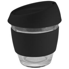 Moama Glass Coffee Cup - 240Ml With Silicon Lid And Band