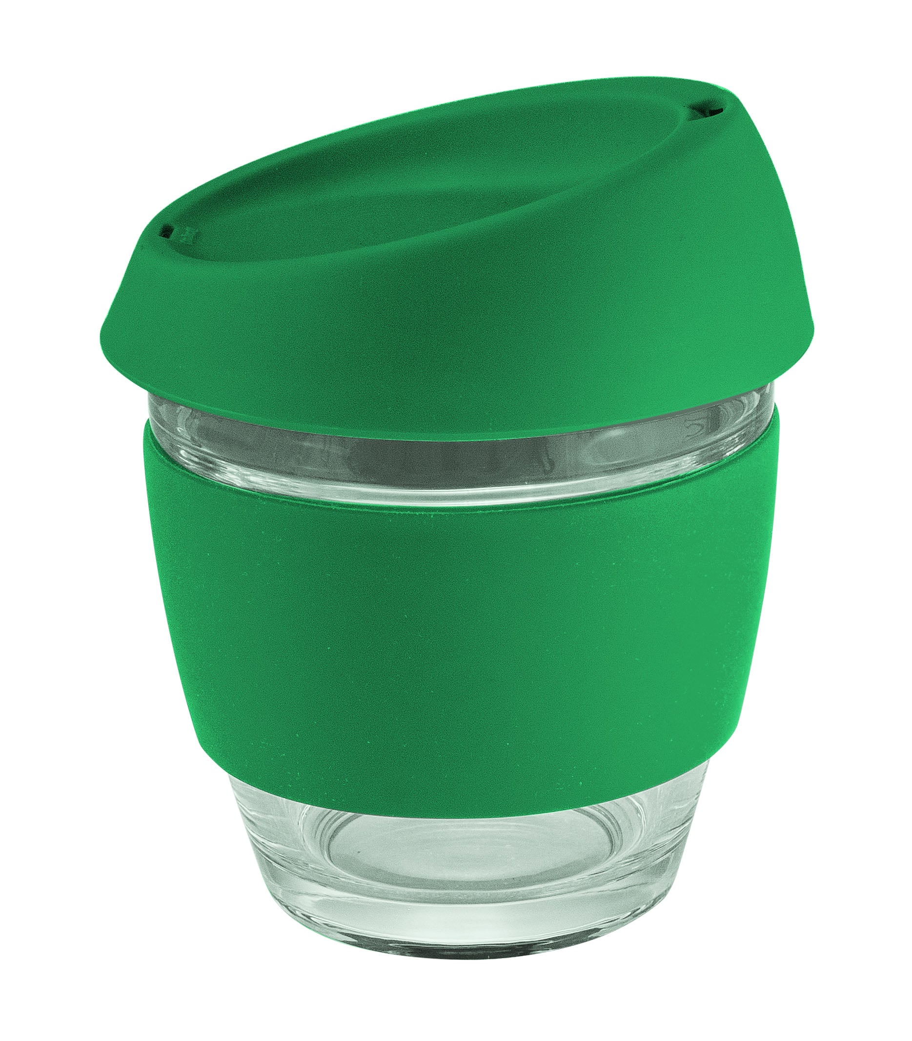 Moama Glass Coffee Cup – 240Ml With Silicon Lid And Band