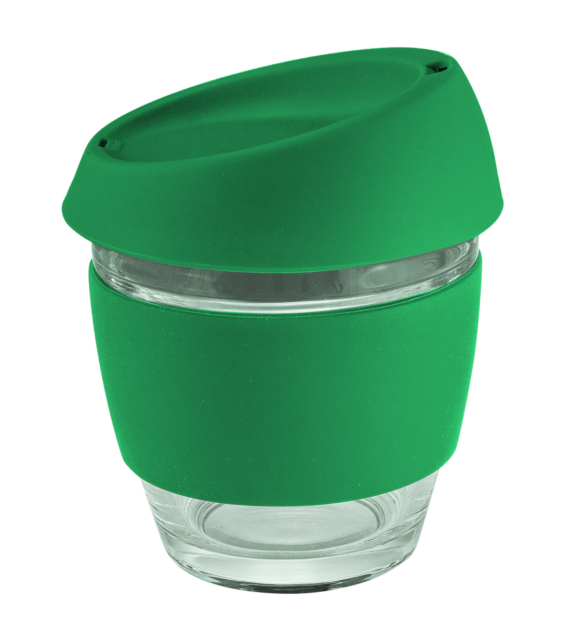 Moama Glass Coffee Cup – 240Ml With Silicon Lid And Band