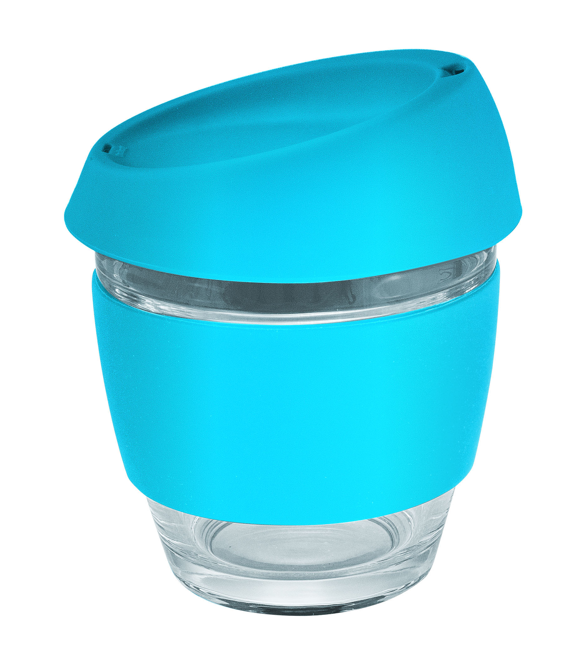 Moama Glass Coffee Cup – 240Ml With Silicon Lid And Band