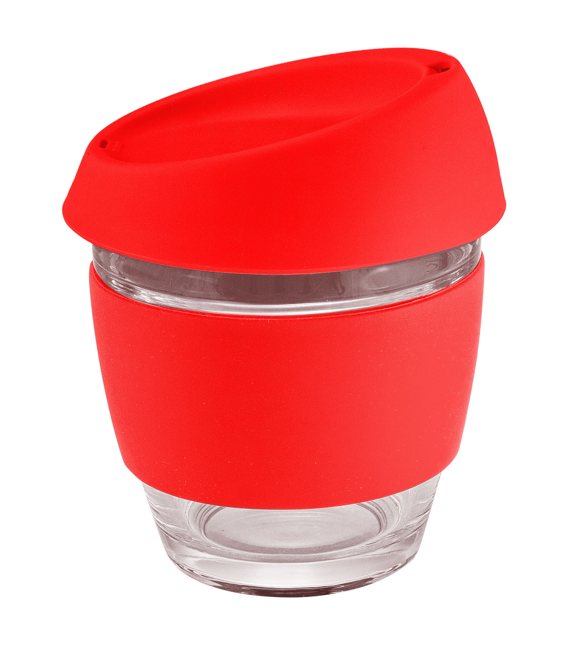 Moama Glass Coffee Cup – 240Ml With Silicon Lid And Band