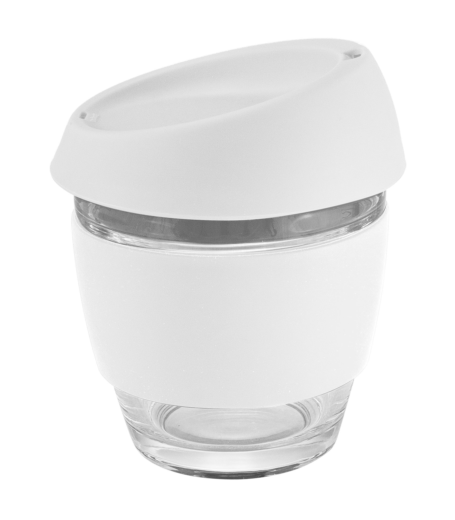 Moama Glass Coffee Cup – 240Ml With Silicon Lid And Band
