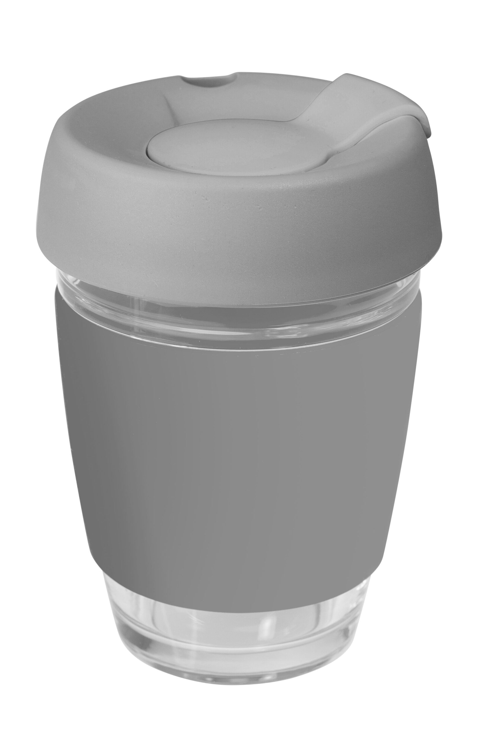 Genova Glass Coffee Cup – 350Ml With Silicon Lid And Band