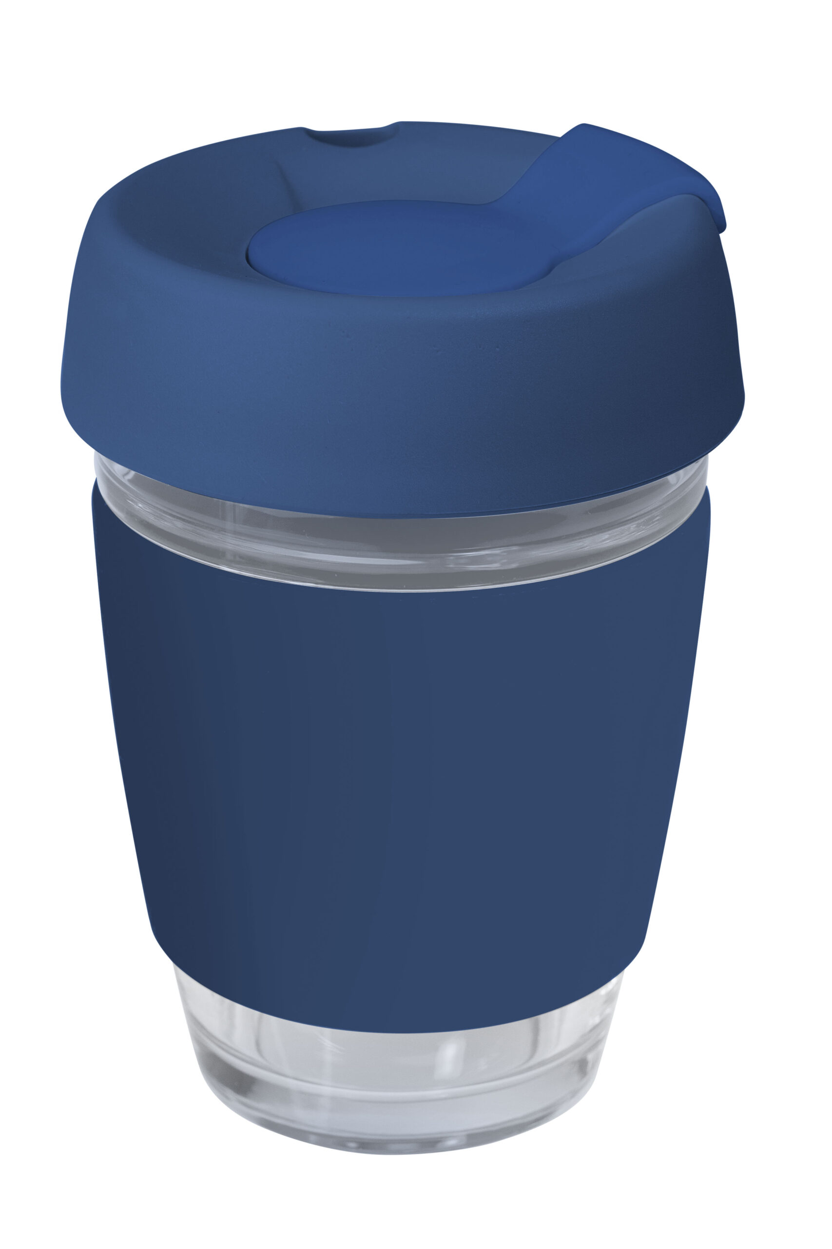Genova Glass Coffee Cup – 350Ml With Silicon Lid And Band