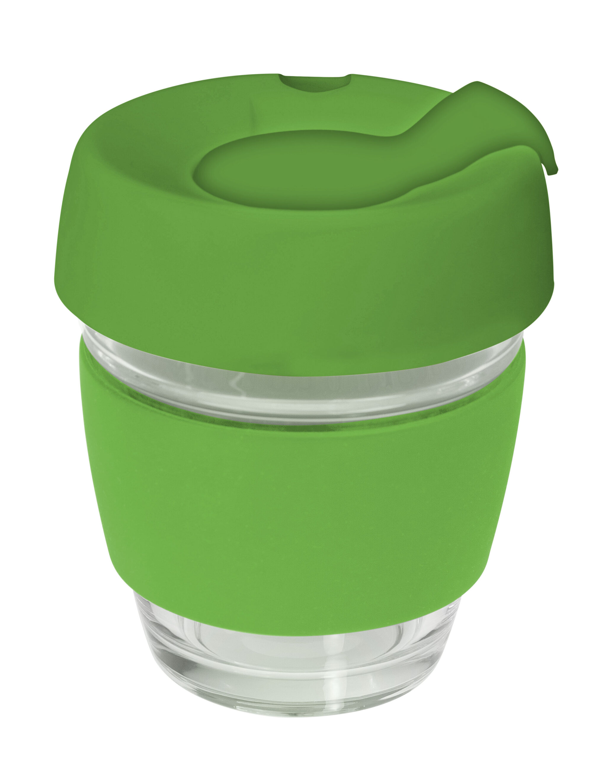 Genova Glass Coffee Cup – 240Ml With Silicon Lid And Band