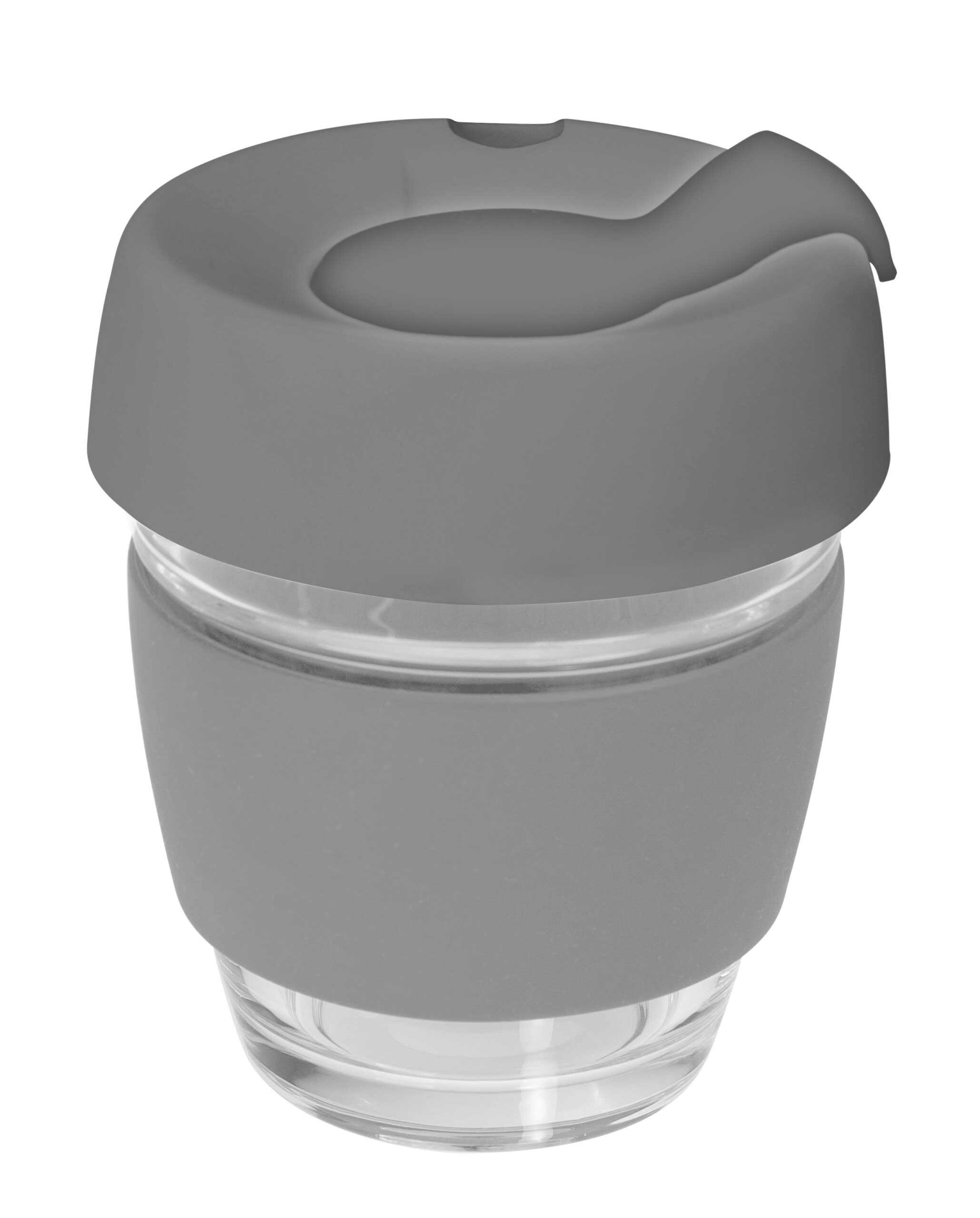 Genova Glass Coffee Cup – 240Ml With Silicon Lid And Band