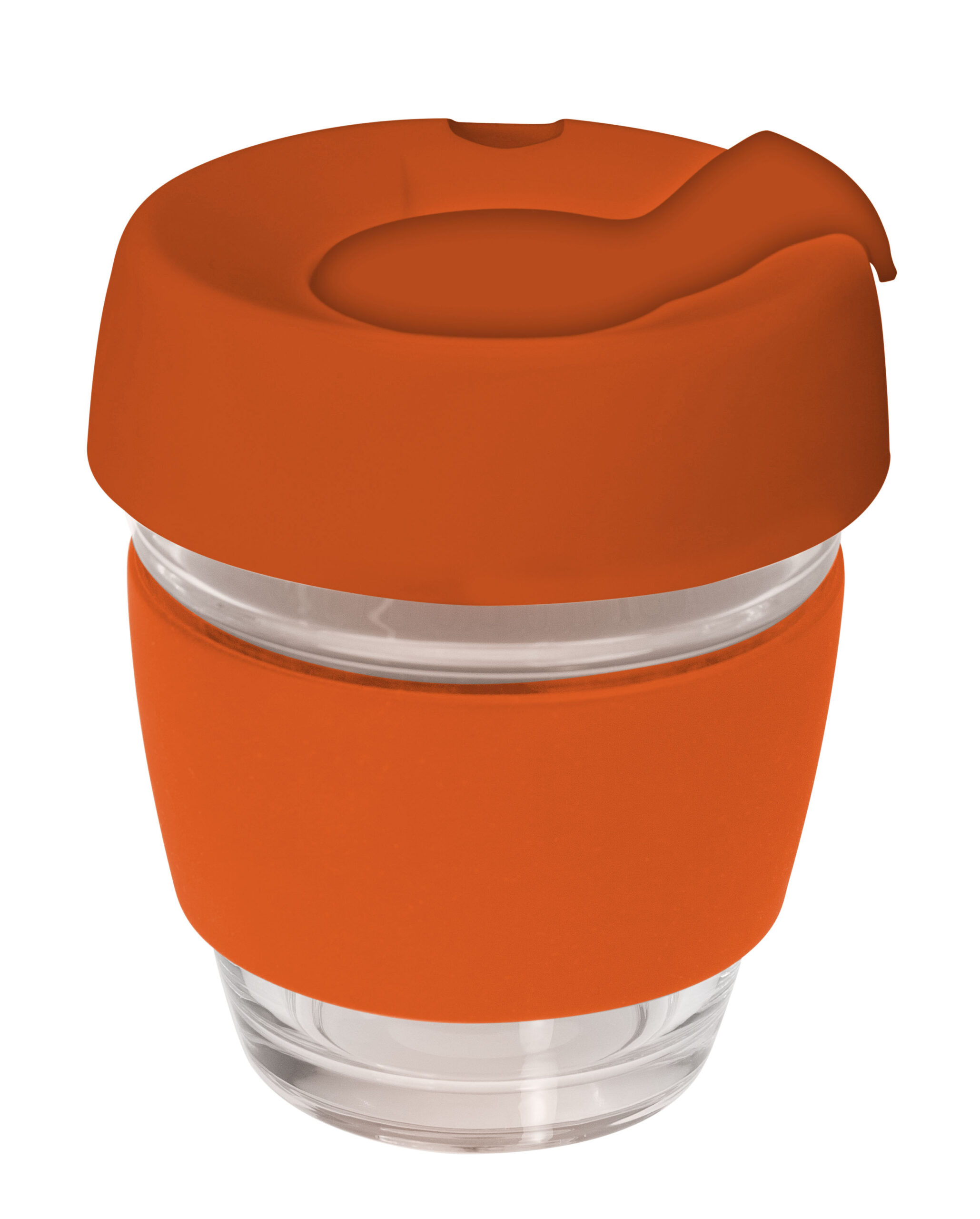 Genova Glass Coffee Cup – 240Ml With Silicon Lid And Band