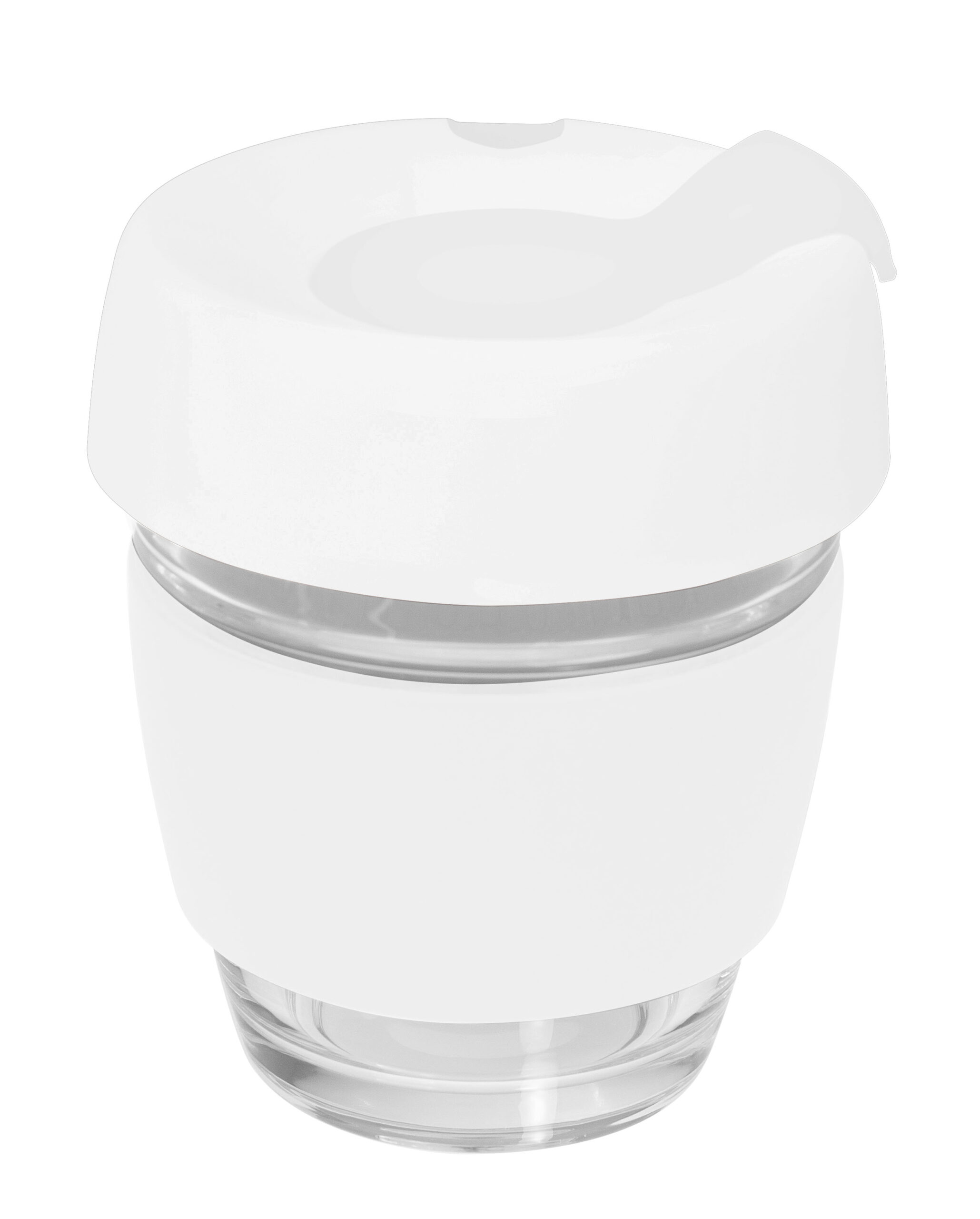 Genova Glass Coffee Cup – 240Ml With Silicon Lid And Band