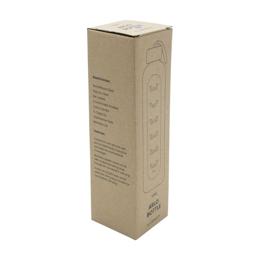 Arlo 1L Glass Water Bottle