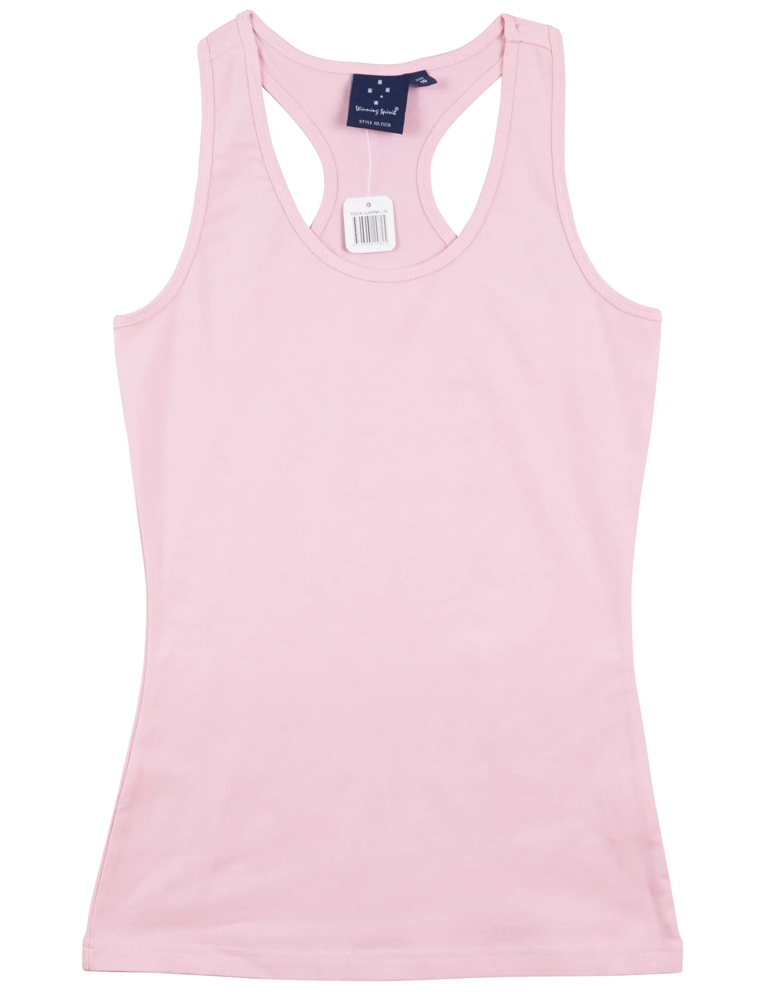 TS21A_Pink_l Stretch Raceback Singlet Ladies’