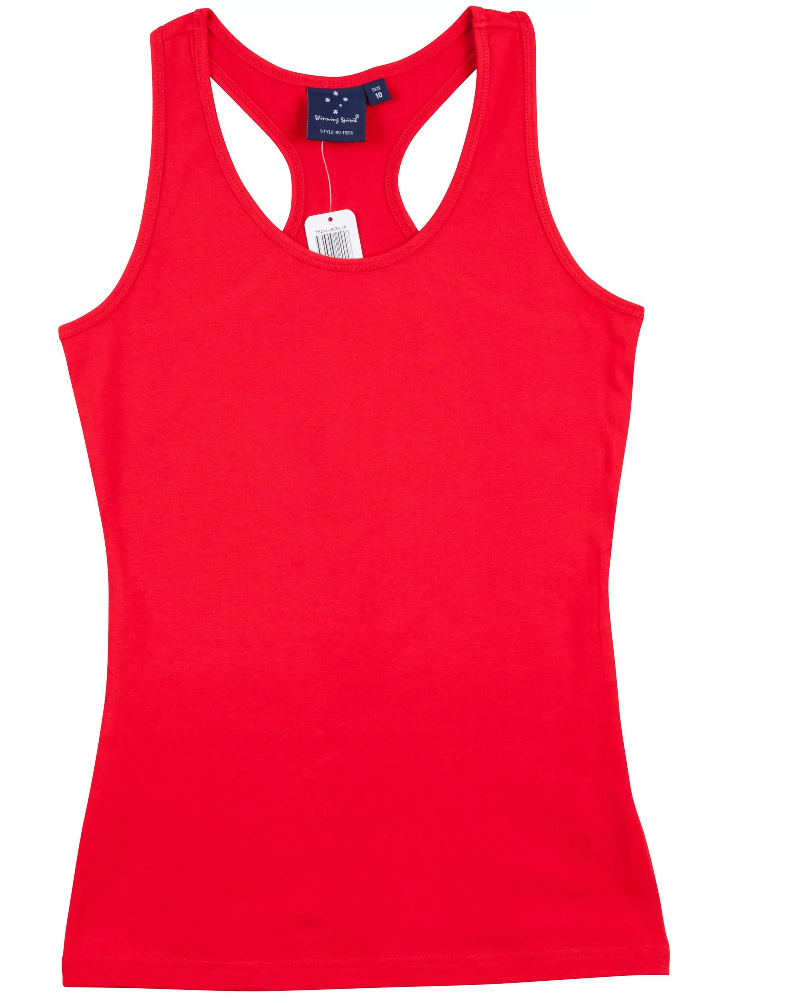 TS21A_Red_l Stretch Raceback Singlet Ladies’