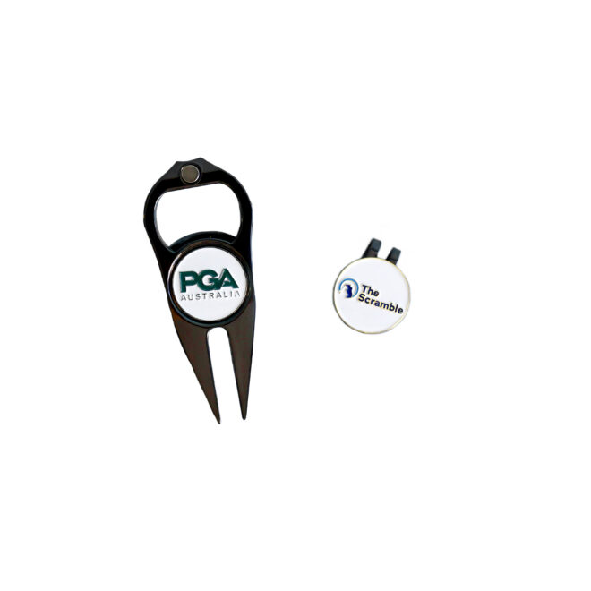 Custom Made Divot Tool & Hat Clip Set