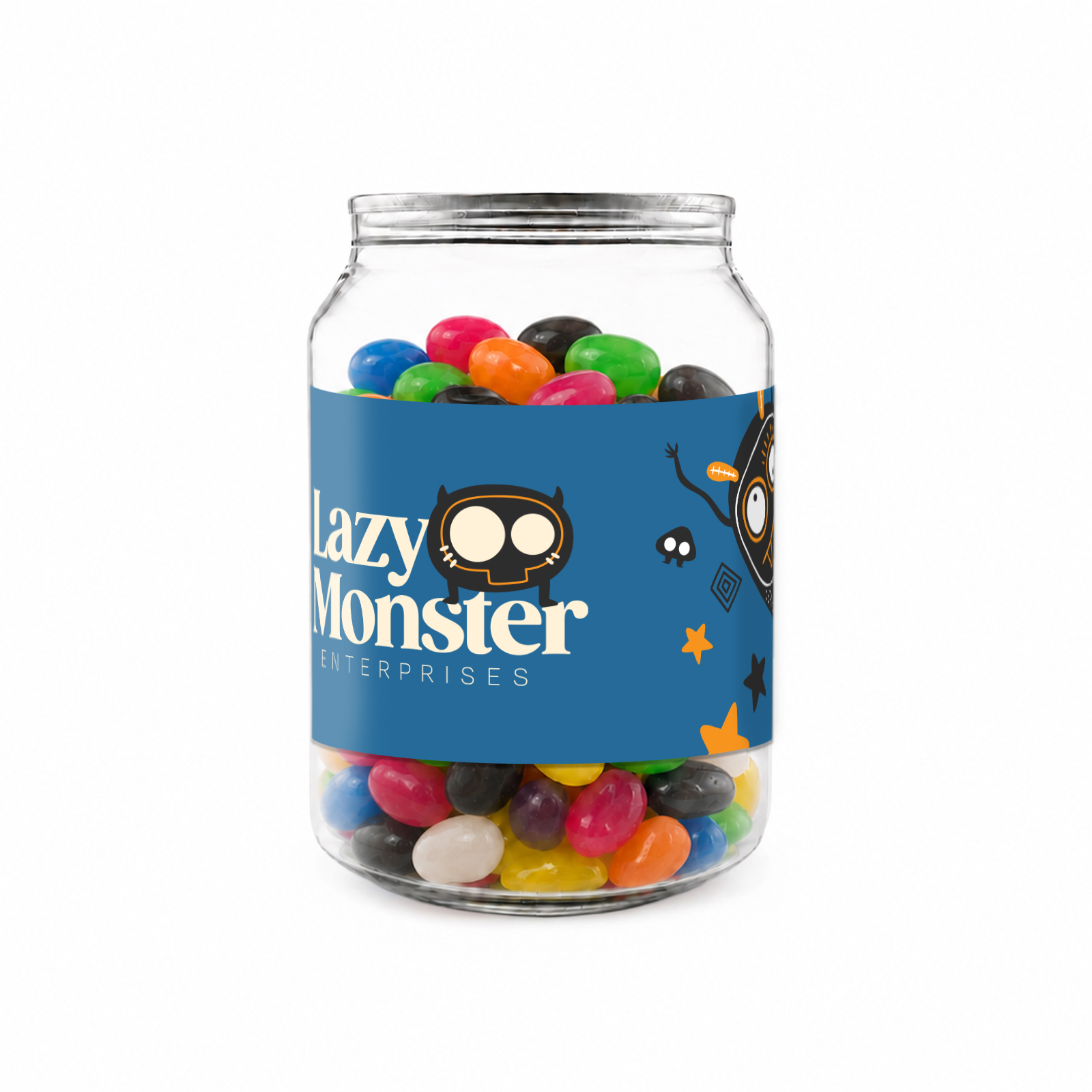 Assorted Jelly Beans in Clear Can 210g 1posdigitalwraplabel