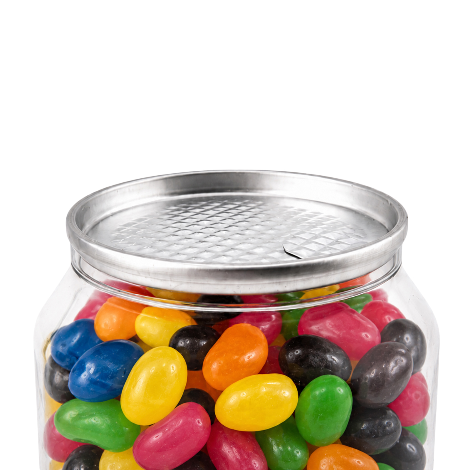 Assorted Jelly Beans in Clear Can 210g Closeup