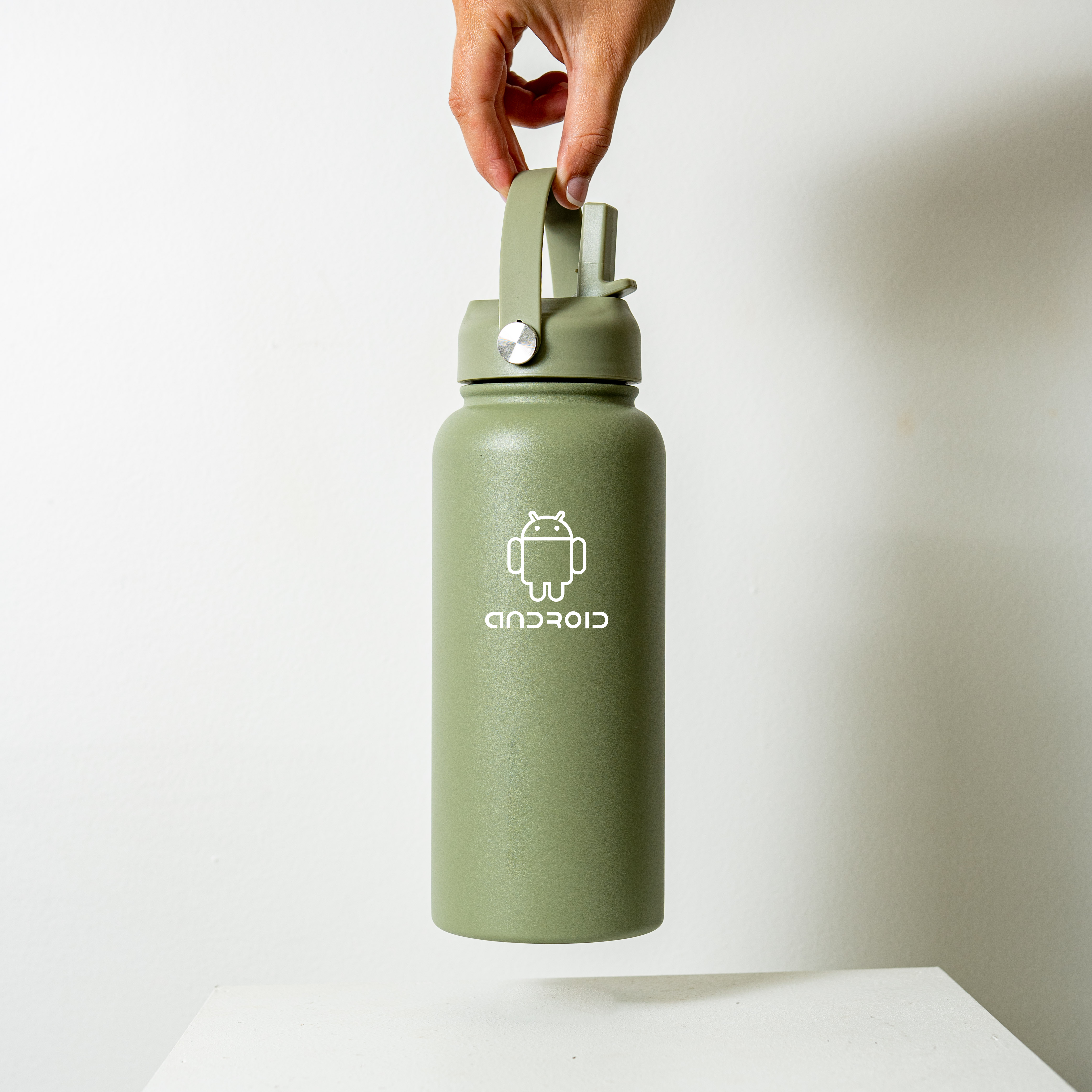 Byron 1L Drink Bottle Darker Green Branded