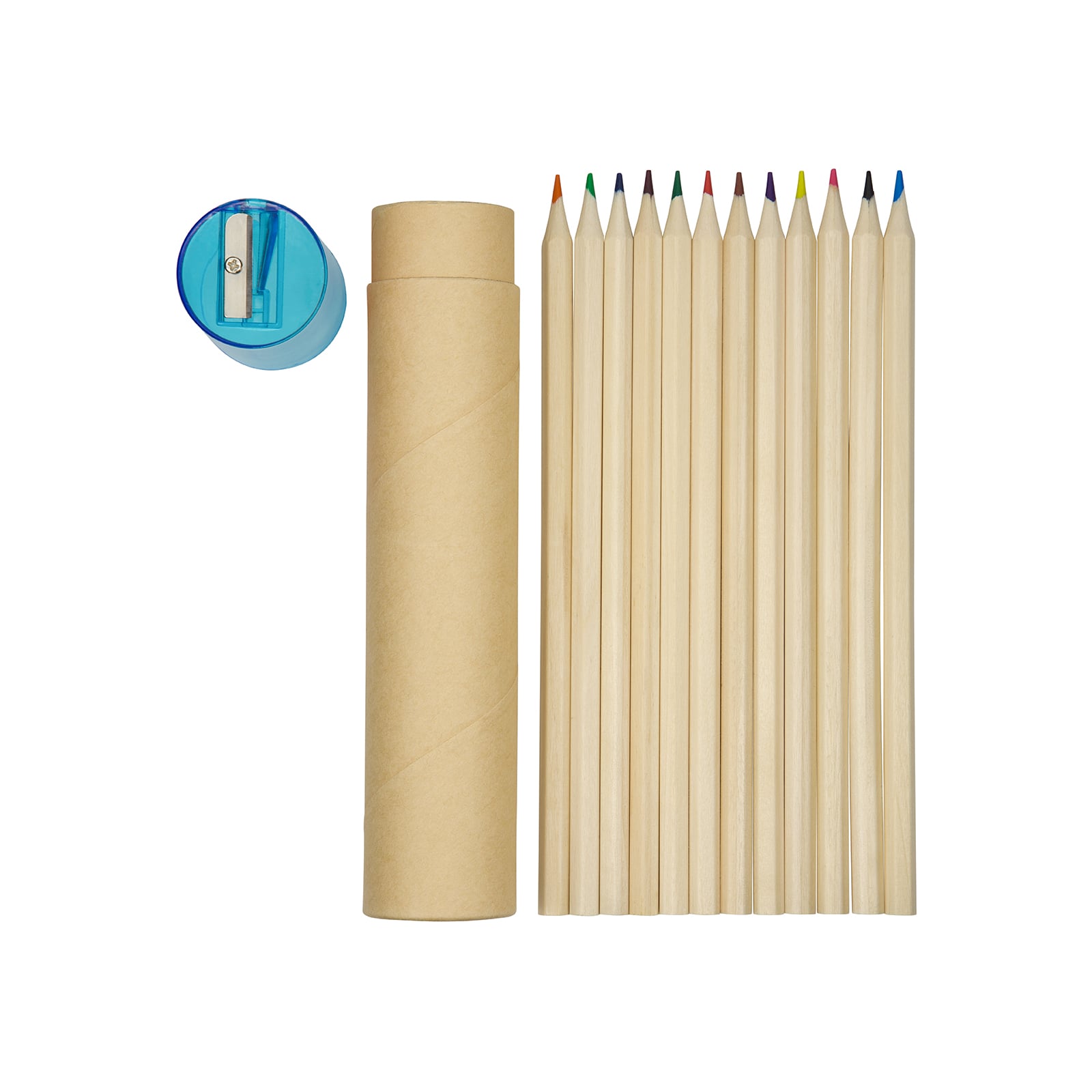 Colouroo Long Pencils in Tube Bluecontents