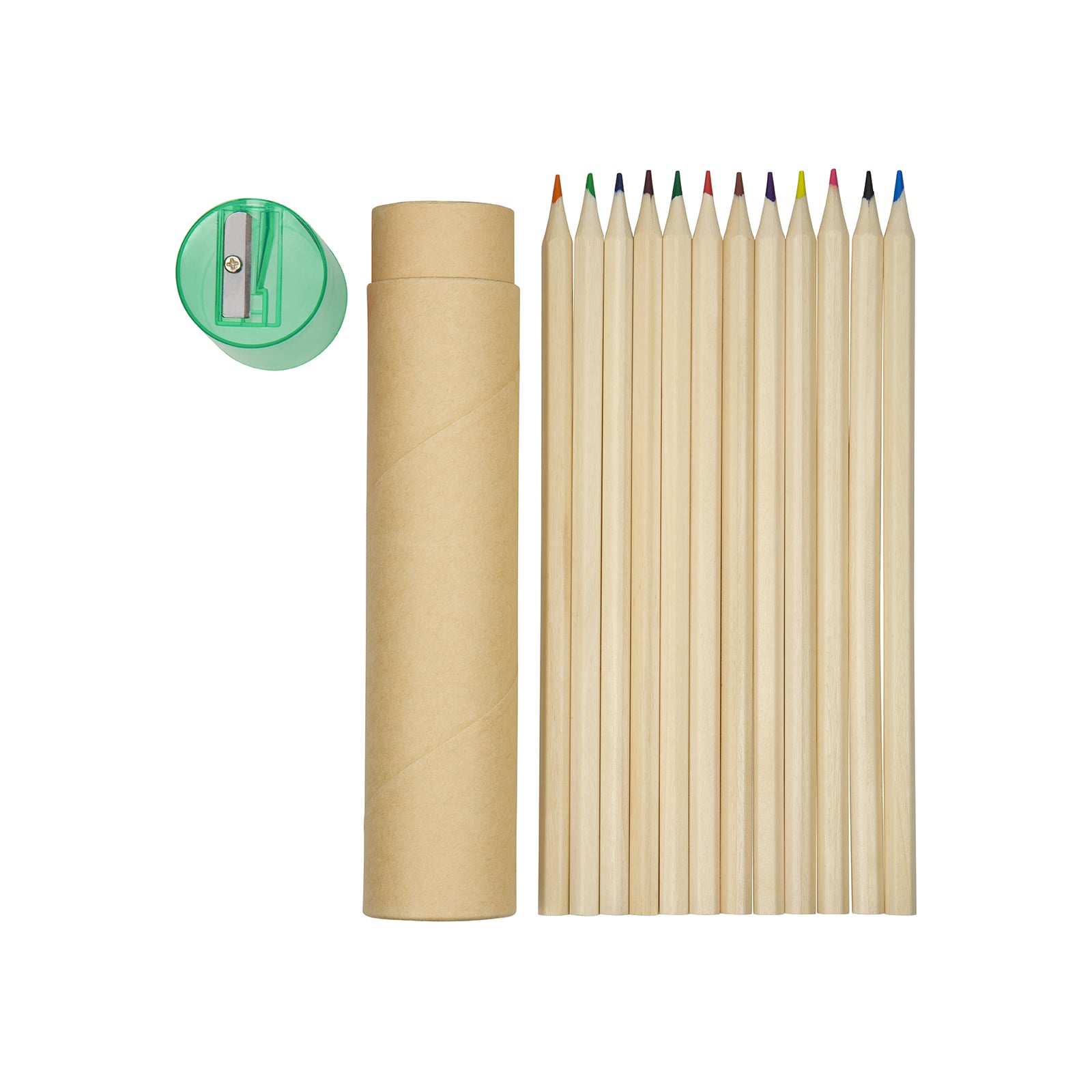 Colouroo Long Pencils in Tube Greencontents