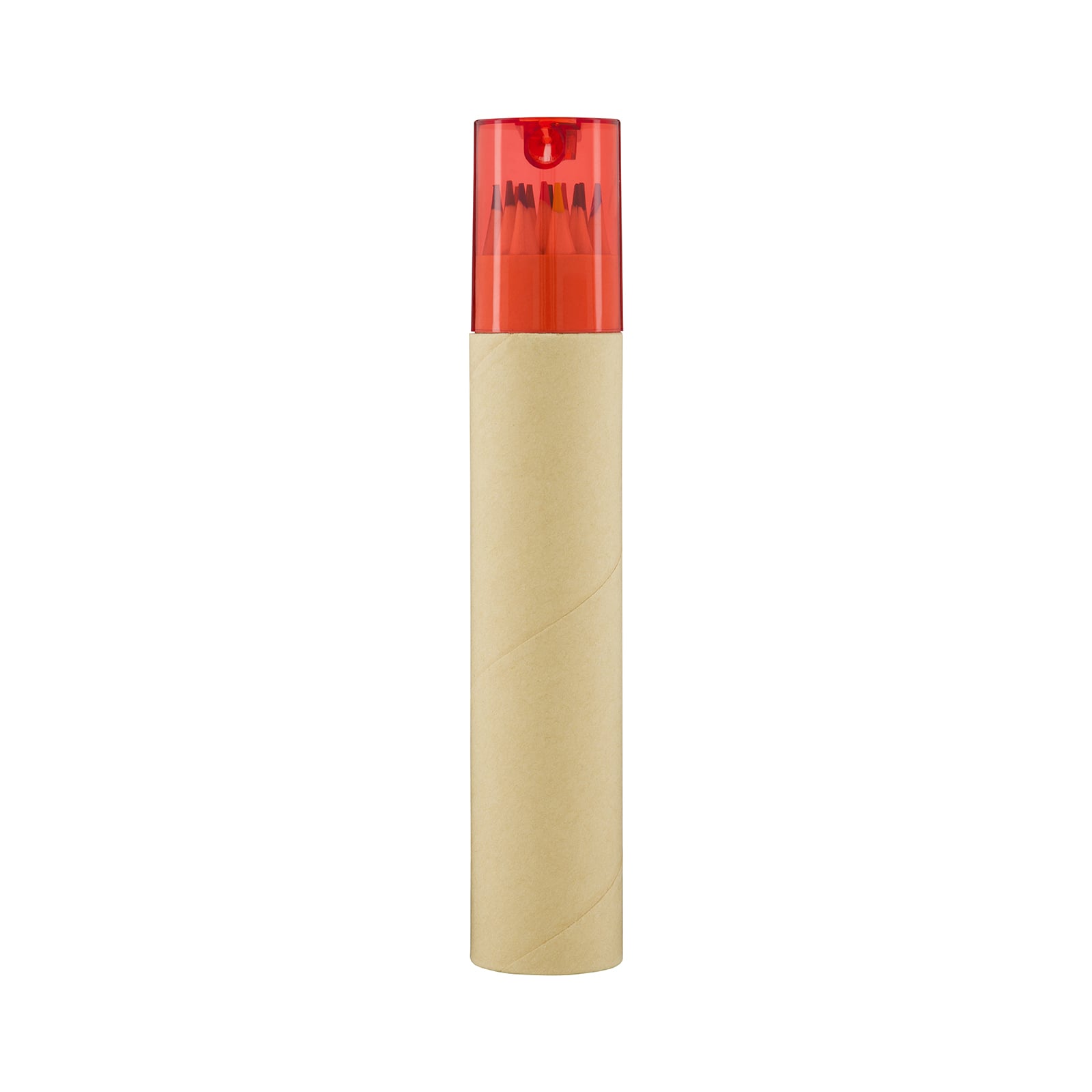 Colouroo Long Pencils in Tube Red Natural
