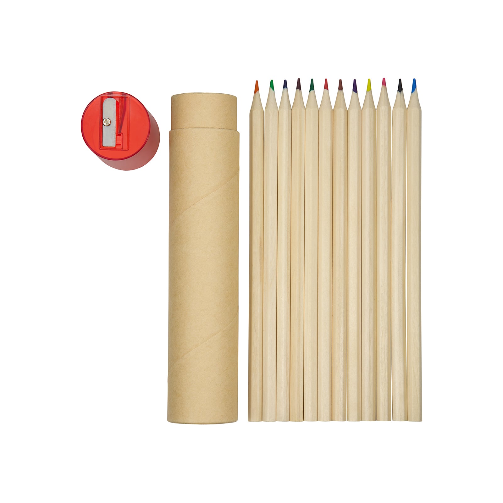 Colouroo Long Pencils in Tube Redcontents