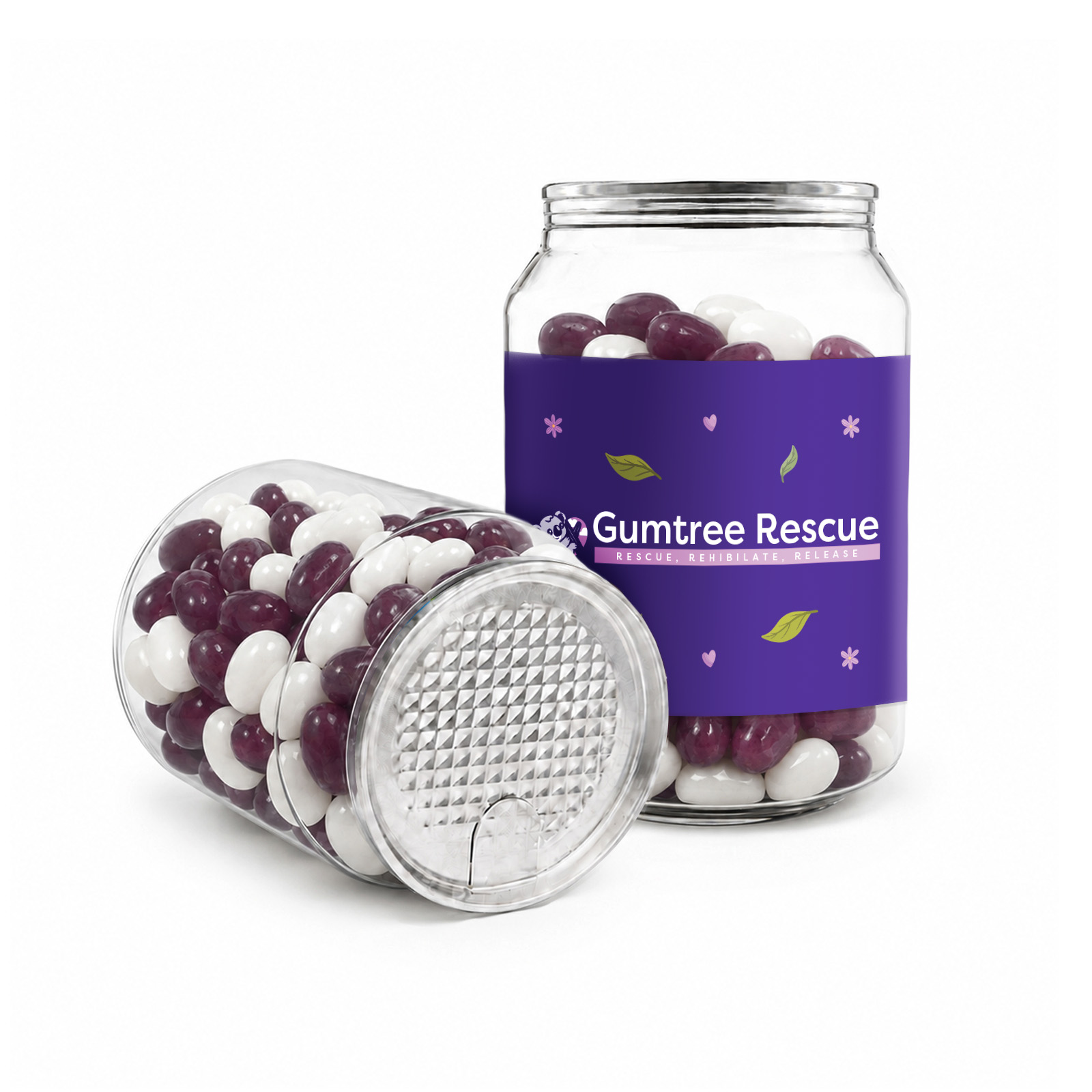 Corporate Colour Jelly Beans in Clear Can 210g Corporate Colour Jelly Beans in Clear Can 210g