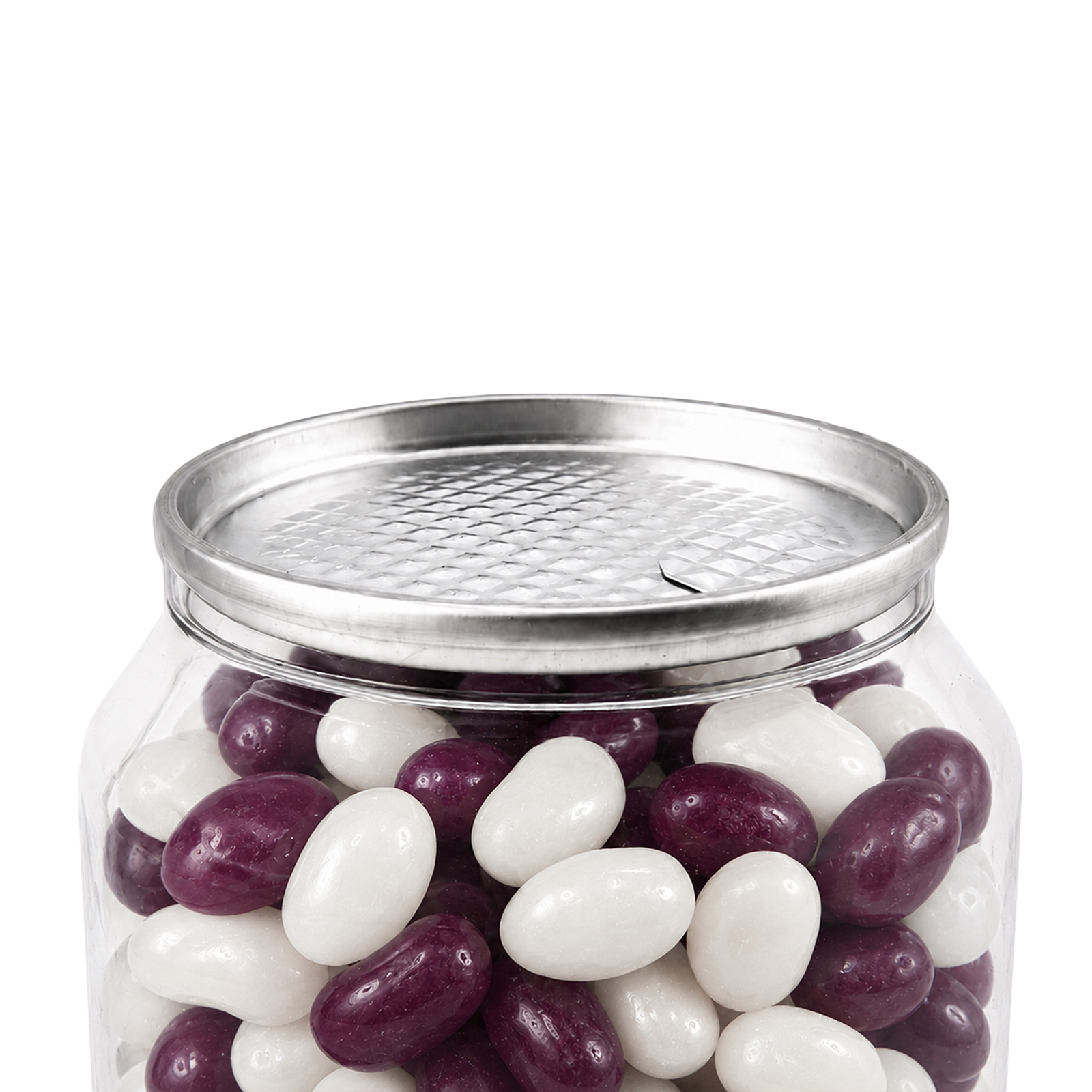 Corporate Colour Jelly Beans in Clear Can 210g Closeup Corporate Colour Jelly Beans in Clear Can 210g Closeup