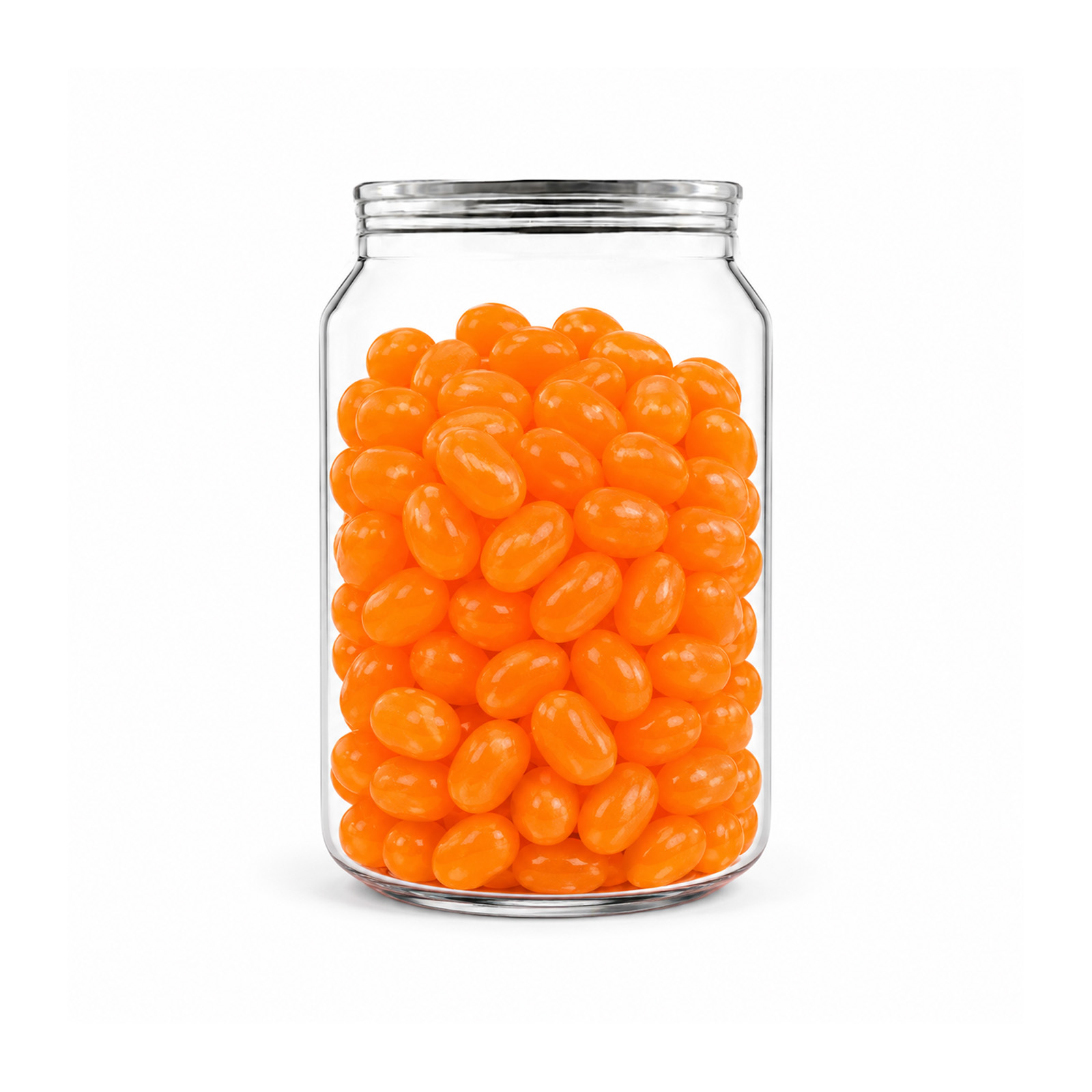 Corporate Colour Jelly Beans in Clear Can 210g Orange Corporate Colour Jelly Beans in Clear Can 210g Orange