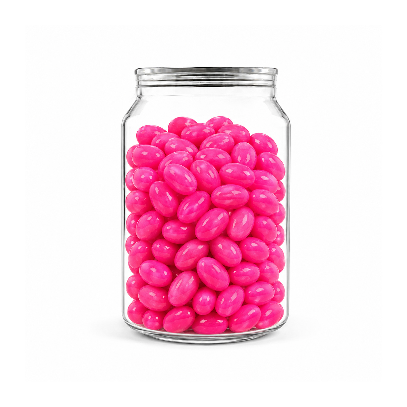 Corporate Colour Jelly Beans in Clear Can 210g Raspberry Corporate Colour Jelly Beans in Clear Can 210g Raspberry
