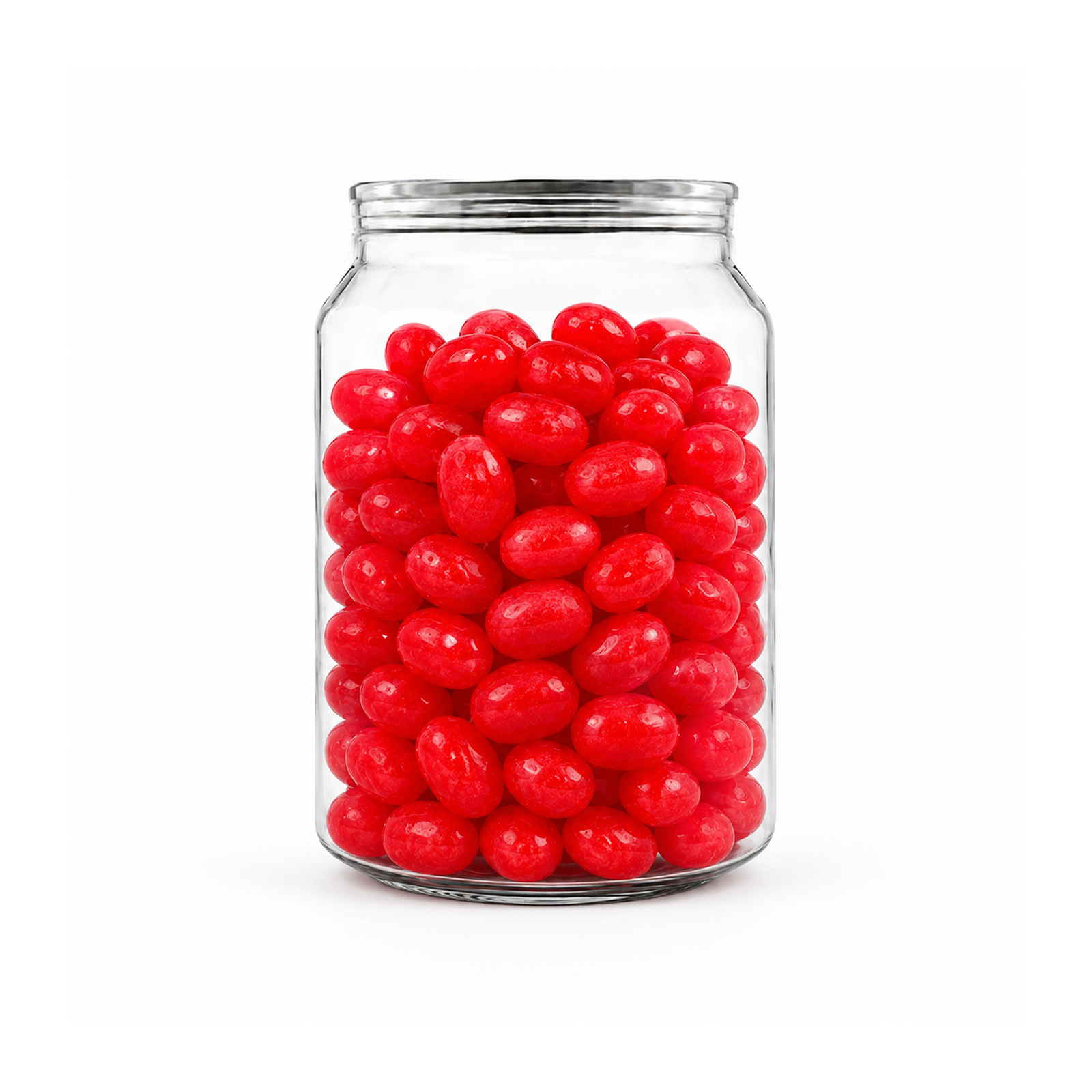 Corporate Colour Jelly Beans in Clear Can 210g Strawberry Corporate Colour Jelly Beans in Clear Can 210g Strawberry
