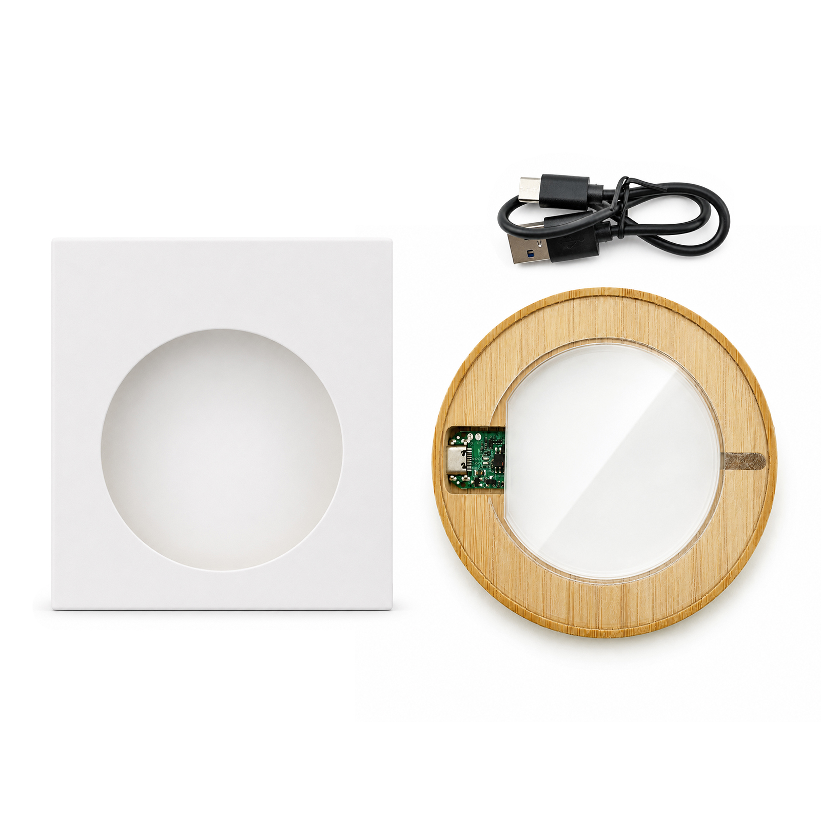 Crescent Illuminating Wireless Charger Contents
