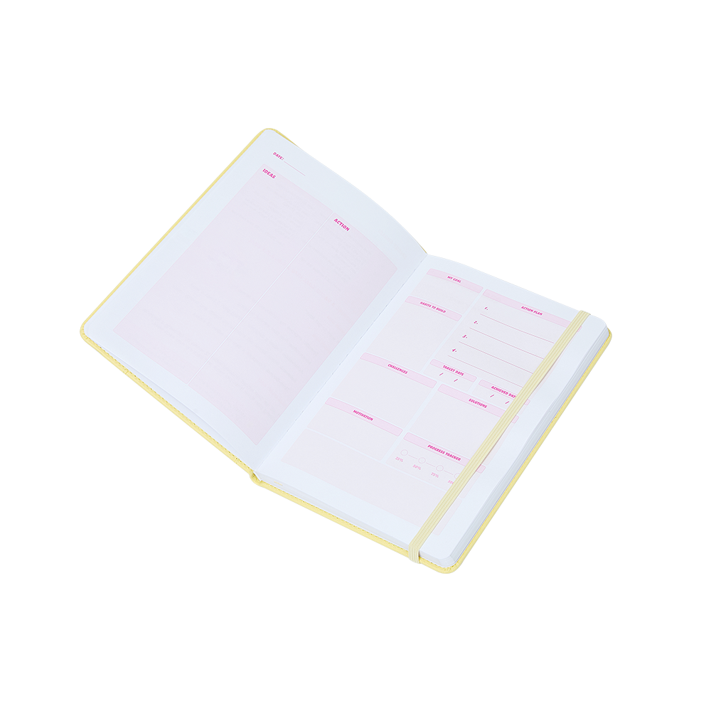 Custom Productivity / Journal Notebook, PU Leather Hard Cover 1ddd777f