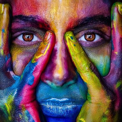 how to increase brand awareness - painted face