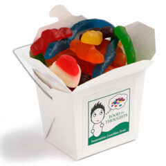White Cardboard Noodle Box with Christmas Mixed Lollies 100g