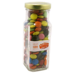 Tall Glass Jar with Choc Beans 220g