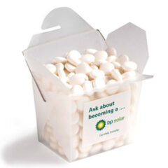Frosted PP Noodle Box Filled with Mints 100G