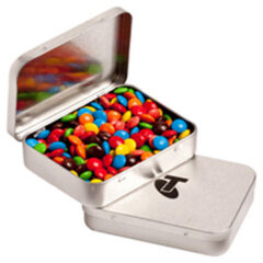 Rectangle Hinge Tin Fillled with M&Ms 65G