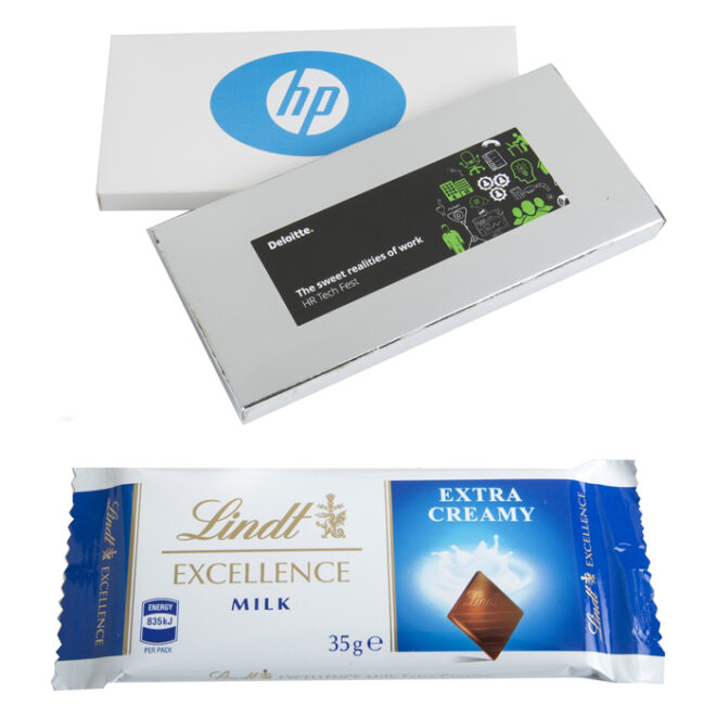 Silver or White Box with Lindt Bar 35g