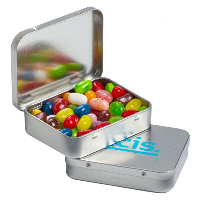 Rectangle Hinge Tin with JELLY BELLY Jelly Beans 65g