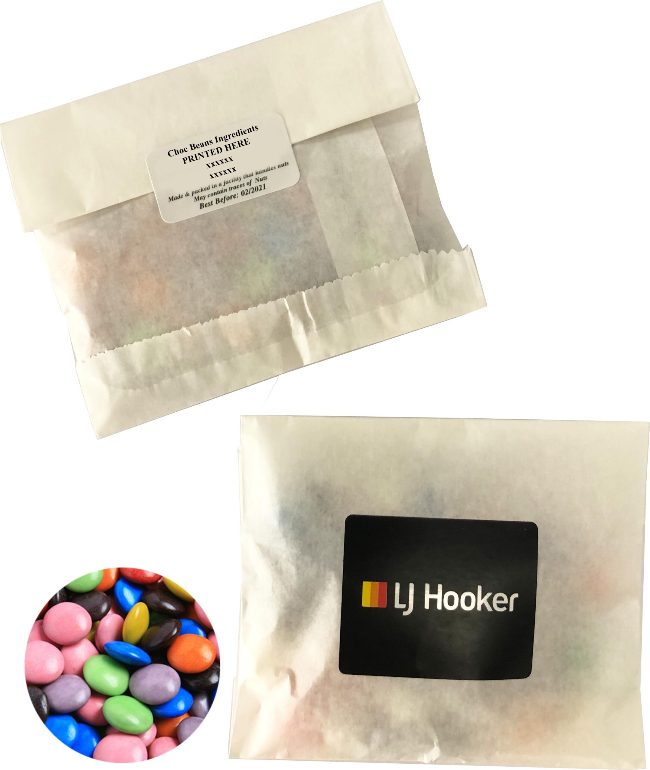 Kraft Paper Bag with Choc Beans 50g