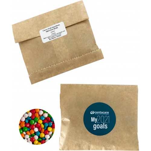 Kraft Paper Bag with Chewy Fruits 50g