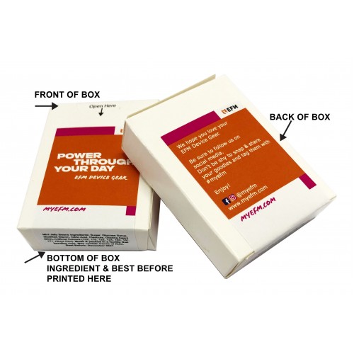 Flip Lid Cardboard Box with Chewy Fruit 25g