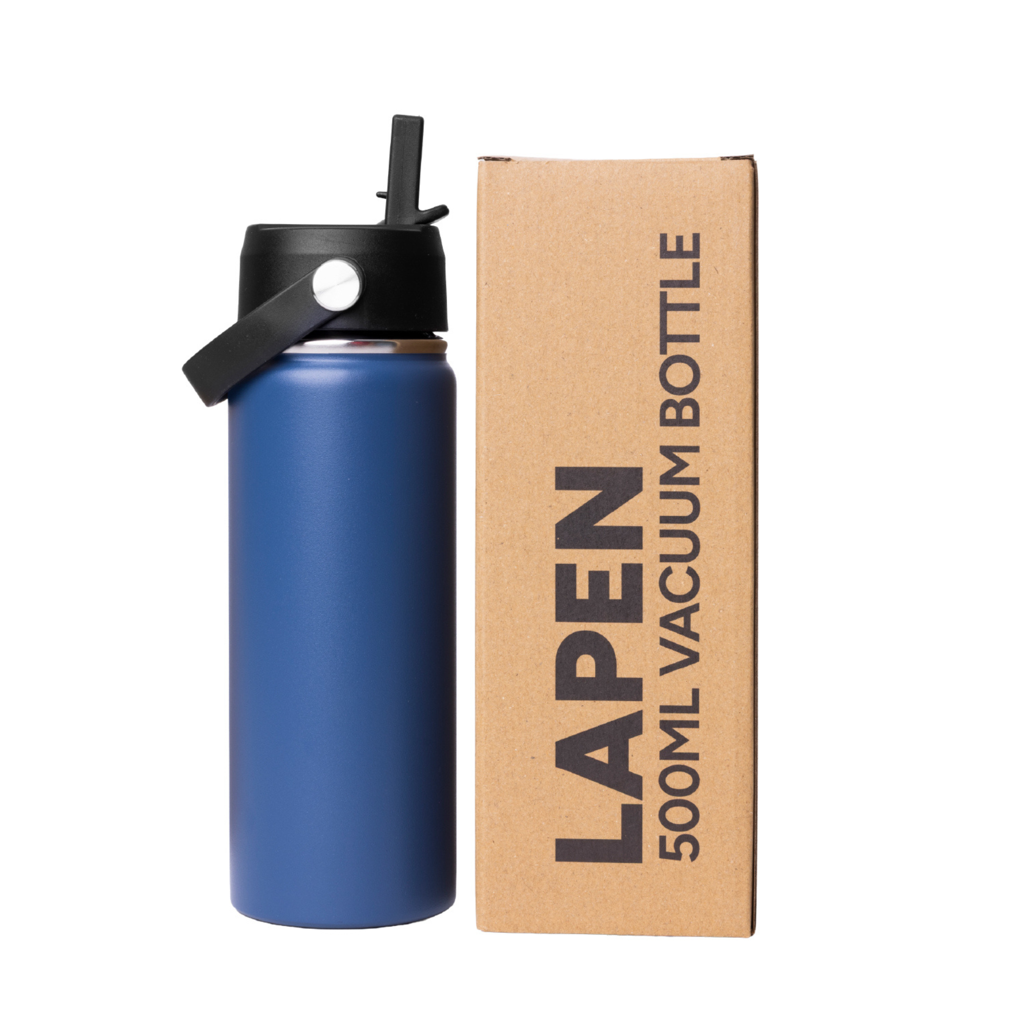 LAPEN 500ml Vacuum Bottle – 3 Different Lid Options Packaging Box