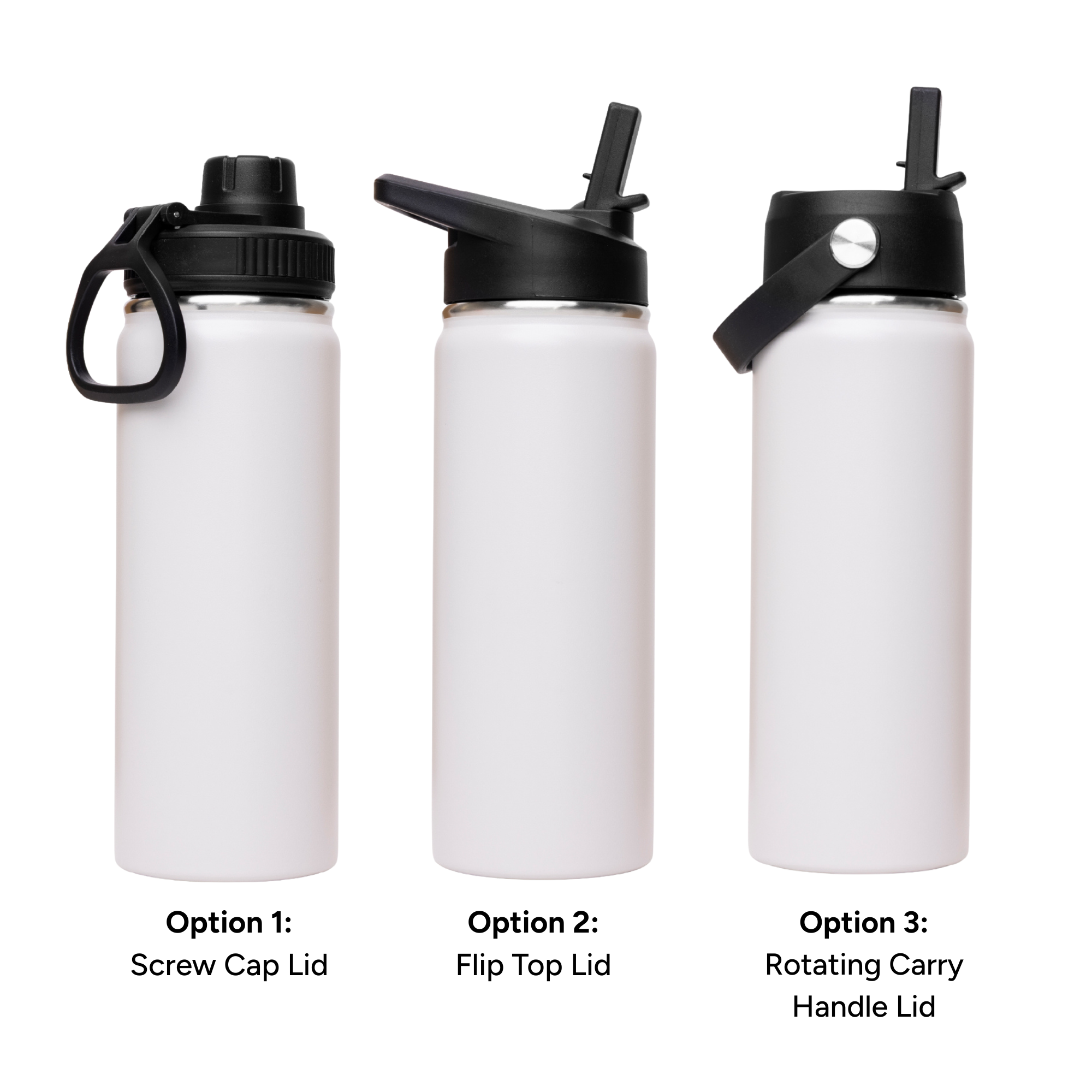 LAPEN 500ml Vacuum Bottle – 3 Different Lid Options Stone