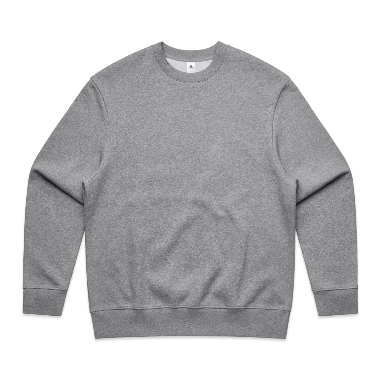Mens Heavy Crew Grey Marle Mens Heavy Crew Grey Marle