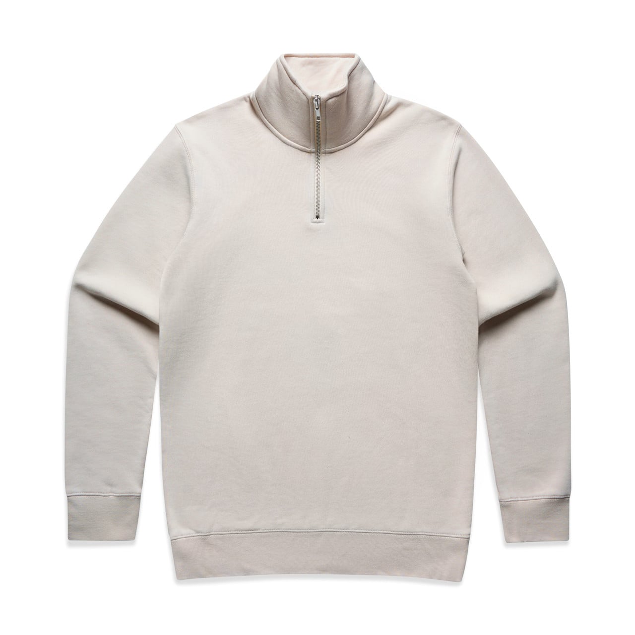 Mens Stencil Half Zip Crew Bone Mens Stencil Half Zip Crew Bone