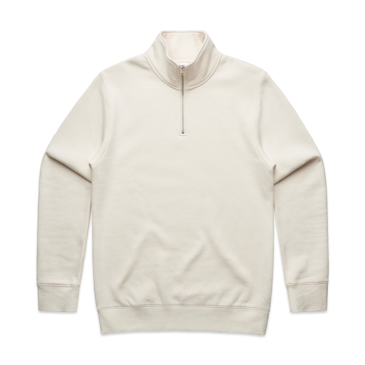 Mens Stencil Half Zip Crew Ecru Mens Stencil Half Zip Crew Ecru