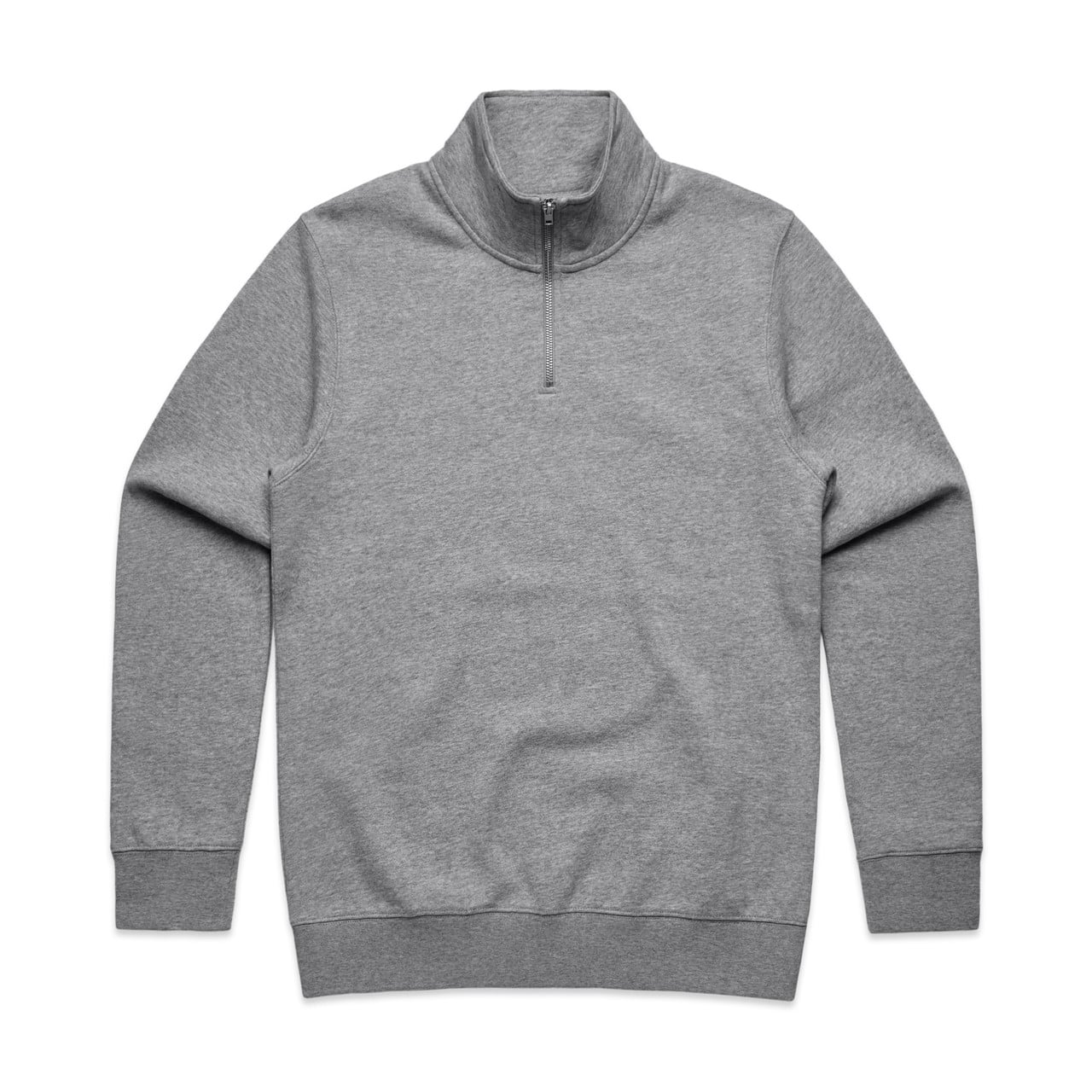 Mens Stencil Half Zip Crew Grey Marle Mens Stencil Half Zip Crew Grey Marle