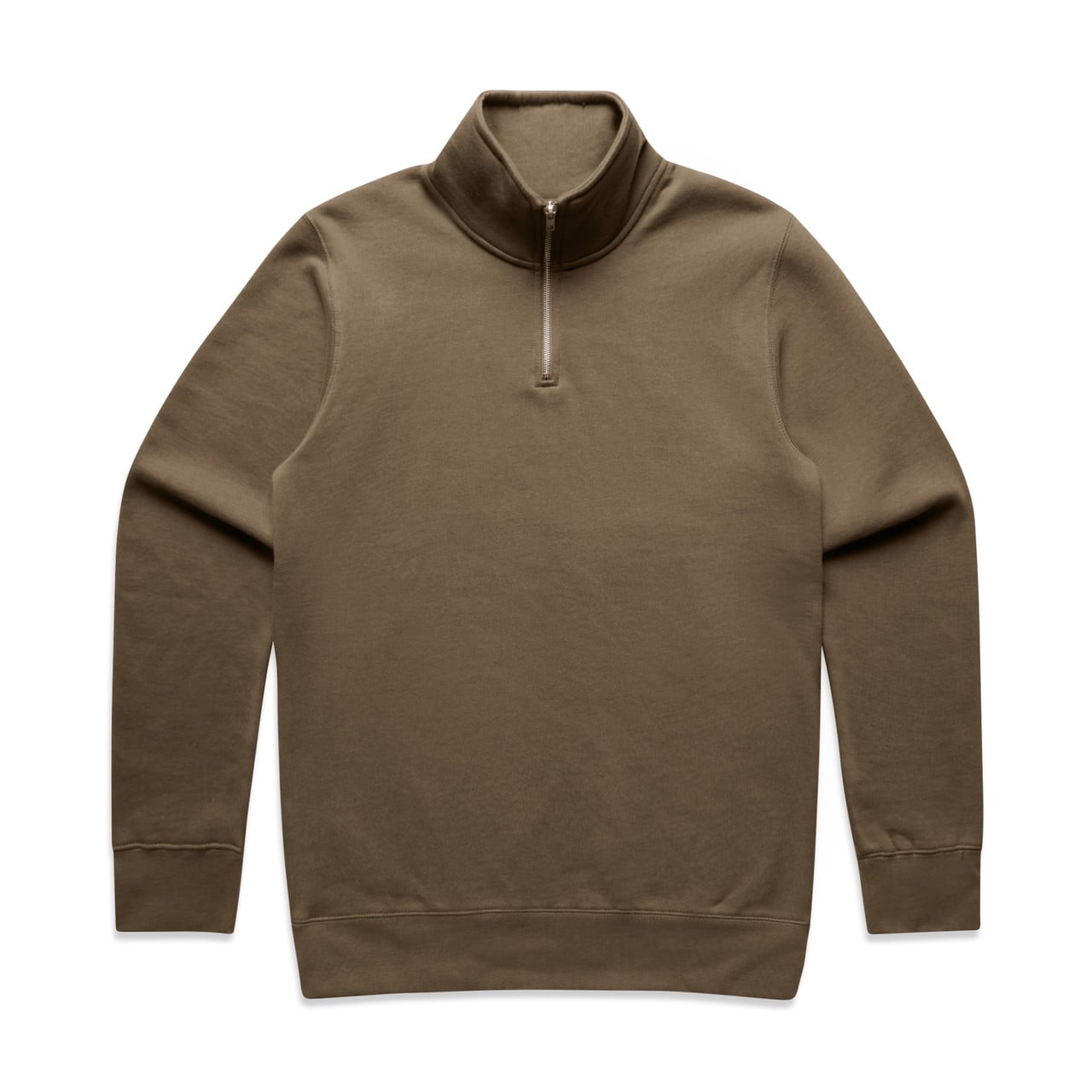 Mens Stencil Half Zip Crew Walnut Mens Stencil Half Zip Crew Walnut