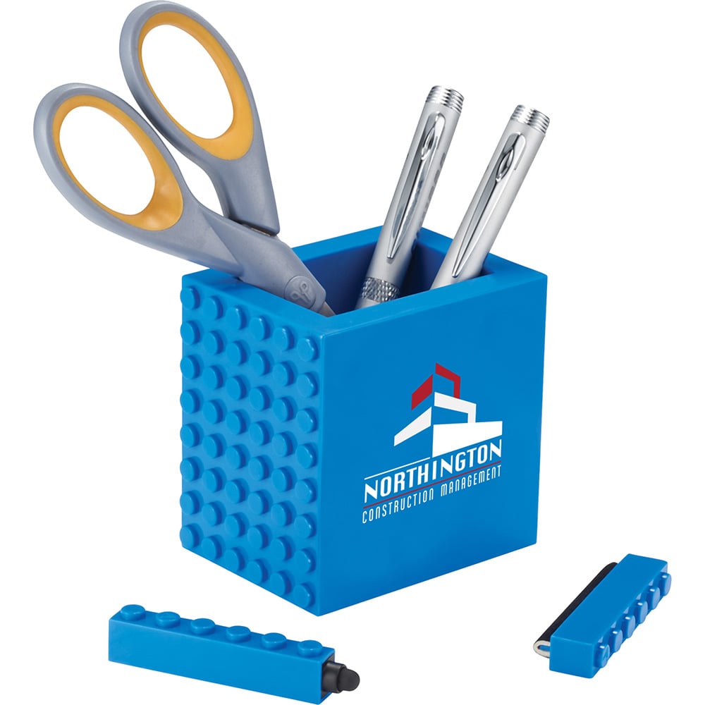 Office Block 3-In-1 Pen Pot Bl Office Block 3-In-1 Pen Pot Bl