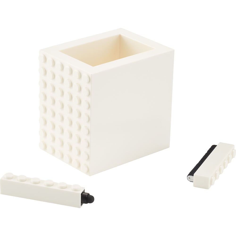 Office Block 3-In-1 Pen Pot Wh Office Block 3-In-1 Pen Pot Wh